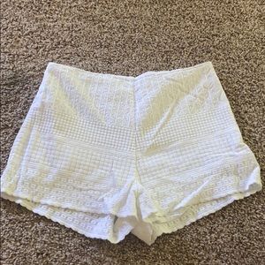 Free people white lace shorts